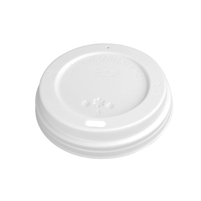 Fiesta Disposable Coffee Cup Lids White 340ml / 12oz and 455ml / 16oz (Pack of 50) JD Catering Equipment Solutions Ltd