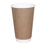 Fiesta Disposable Coffee Cups Double Wall Kraft 225ml / 8oz JD Catering Equipment Solutions Ltd