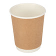 Fiesta Disposable Coffee Cups Double Wall Kraft 225ml / 8oz (Pack of 500) GP439 JD Catering Equipment Solutions Ltd