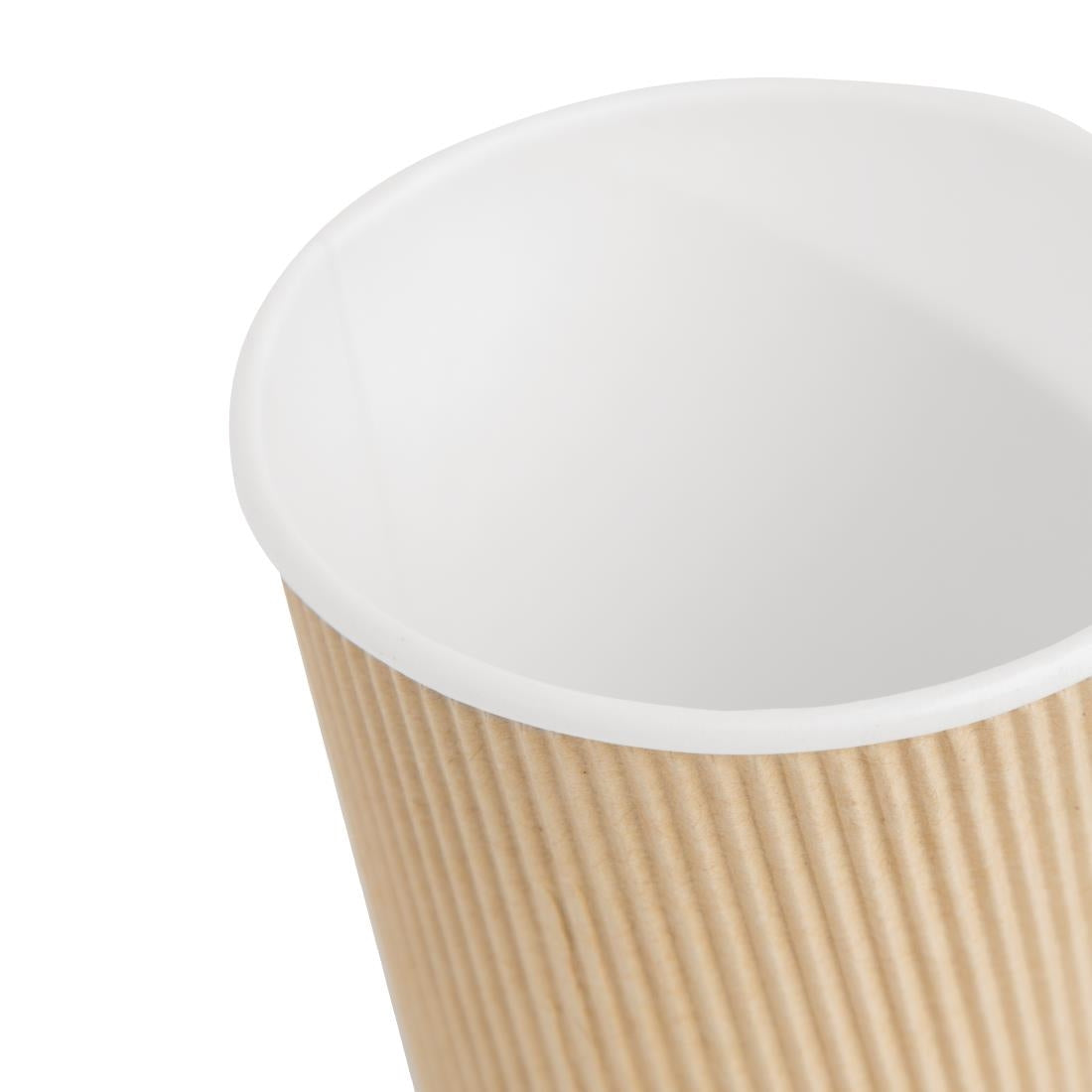 Fiesta Disposable Coffee Cups Ripple Wall Kraft 340ml / 12oz (Pack of 25) JD Catering Equipment Solutions Ltd