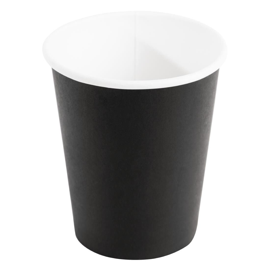 Fiesta Disposable Coffee Cups Single Wall Black (Pack of 1000) JD Catering Equipment Solutions Ltd