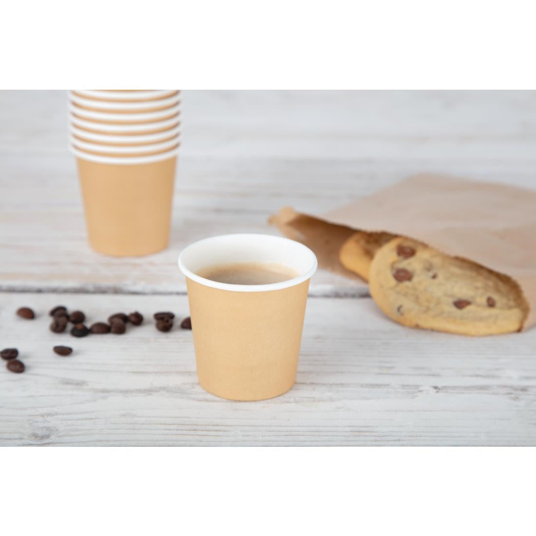 Fiesta Disposable Espresso Cups Single Wall Kraft 112ml / 4oz JD Catering Equipment Solutions Ltd