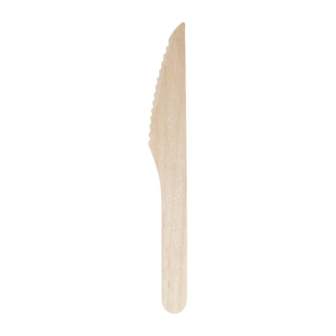 Fiesta Green Biodegradable Disposable Wooden Knives (Pack of 100) JD Catering Equipment Solutions Ltd