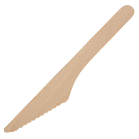 Fiesta Green Biodegradable Disposable Wooden Knives (Pack of 100) JD Catering Equipment Solutions Ltd