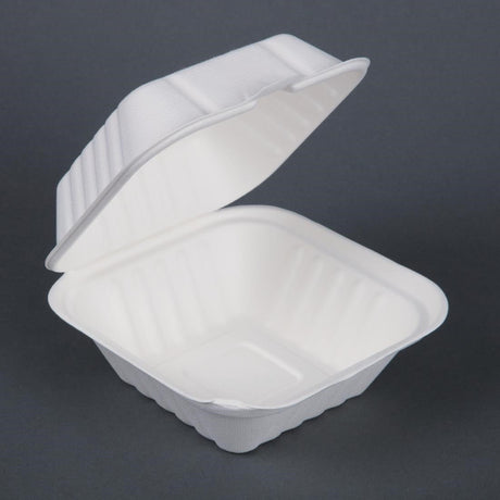 Fiesta Green Compostable Bagasse Burger Boxes (Pack of 500) JD Catering Equipment Solutions Ltd