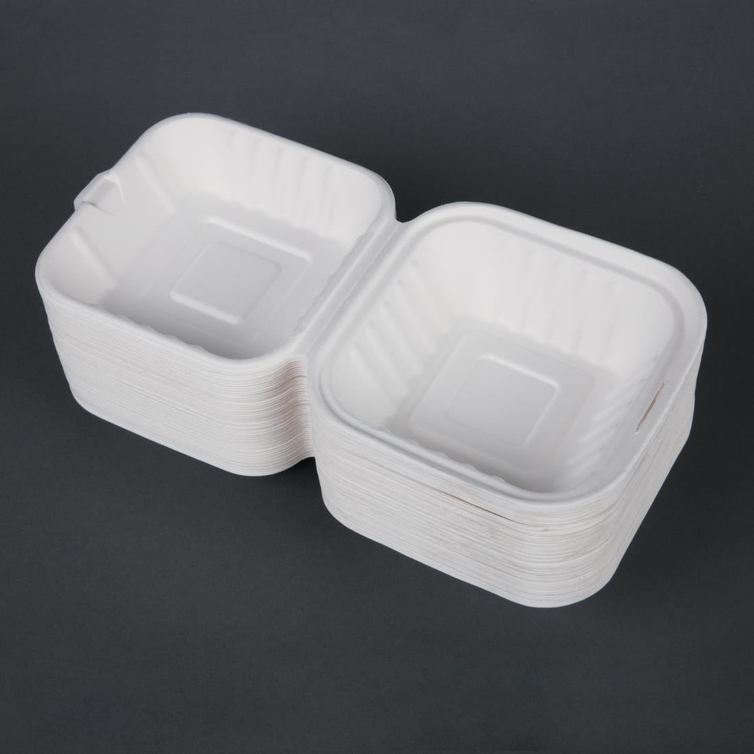 Fiesta Green Compostable Bagasse Burger Boxes (Pack of 500) JD Catering Equipment Solutions Ltd