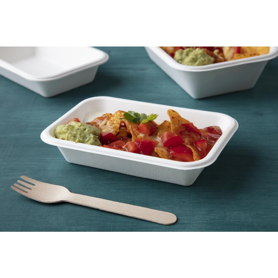 Fiesta Green Compostable Bagasse Food Trays 16oz (Pack of 50) JD Catering Equipment Solutions Ltd