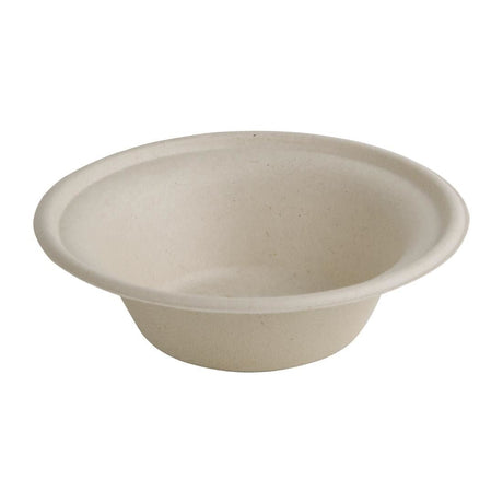 Fiesta Green Compostable Bagasse Round Bowls Natural Colour (Pack of 50) JD Catering Equipment Solutions Ltd