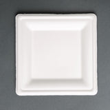 Fiesta Green Compostable Bagasse Square Plates (Pack of 50) JD Catering Equipment Solutions Ltd