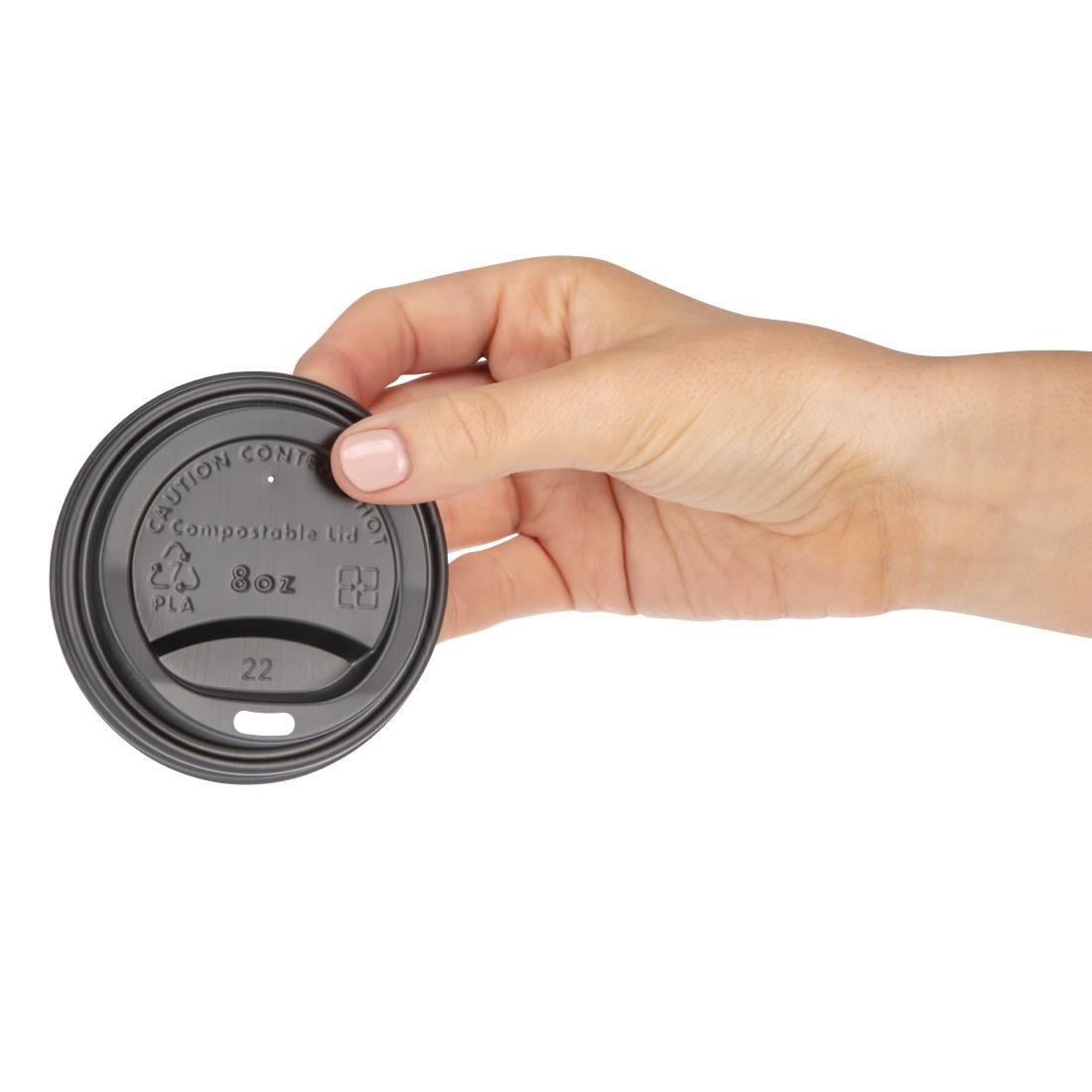 Fiesta Green Compostable Coffee Cup Lids 225ml / 8oz JD Catering Equipment Solutions Ltd