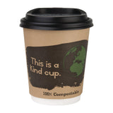 Fiesta Green Compostable Coffee Cup Lids 225ml / 8oz JD Catering Equipment Solutions Ltd