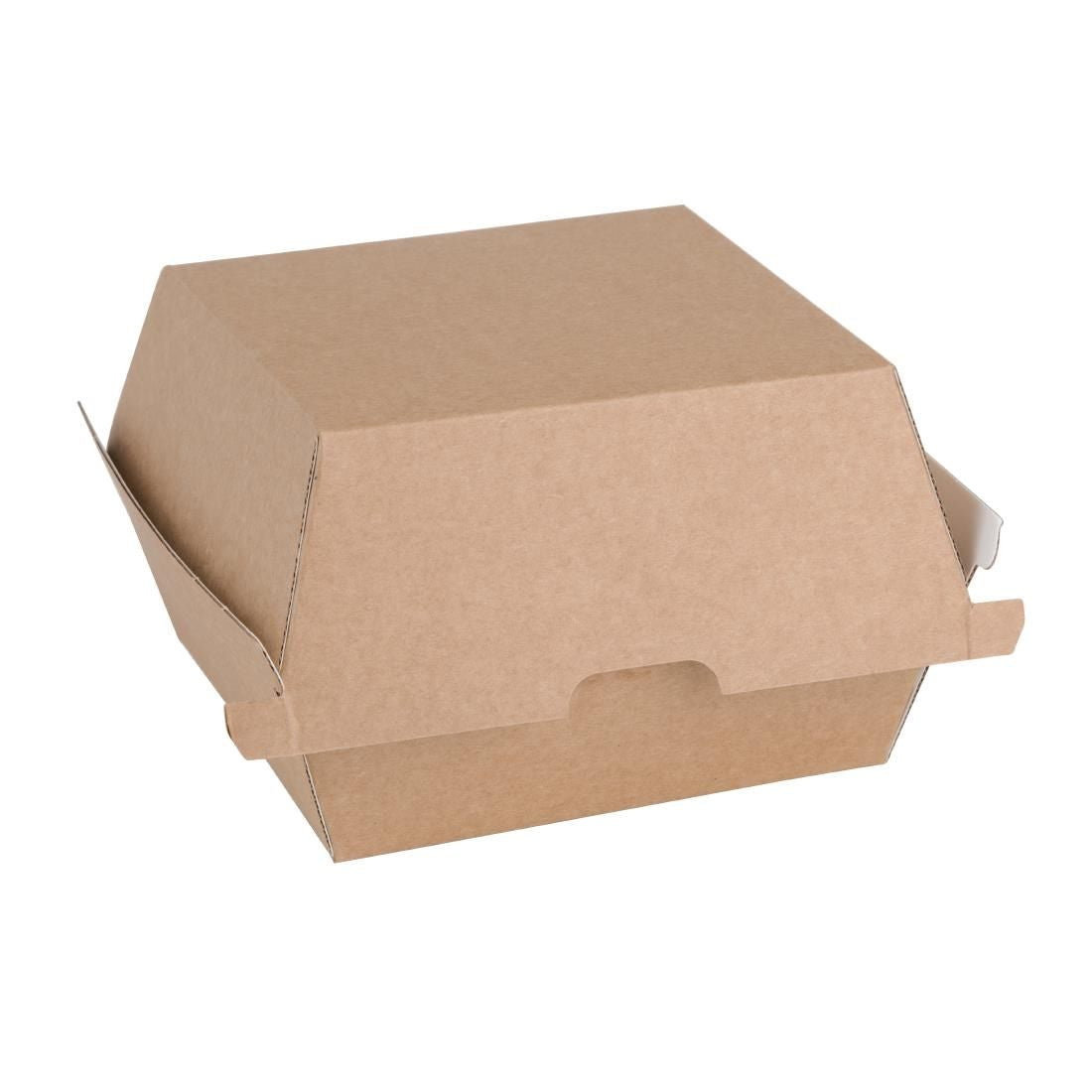 Fiesta Green Compostable Kraft Burger Boxes Small 105mm (Pack of 200) JD Catering Equipment Solutions Ltd