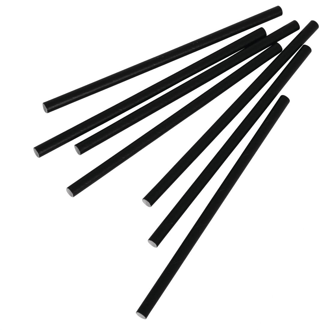 Fiesta Green Compostable Paper Cocktail Stirrer Straws Black (Pack of 250) JD Catering Equipment Solutions Ltd