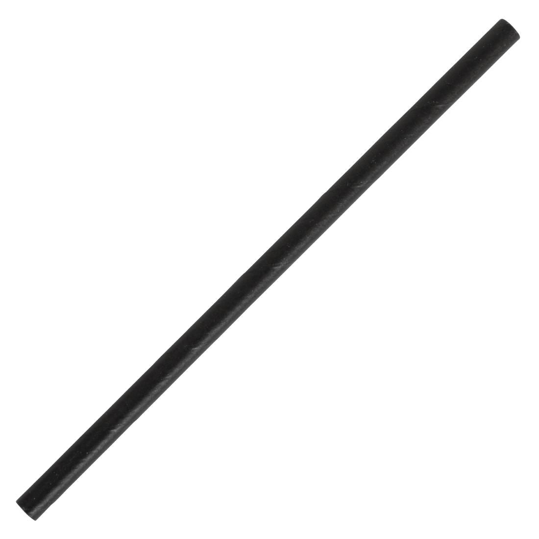 Fiesta Green Compostable Paper Cocktail Stirrer Straws Black (Pack of 250) JD Catering Equipment Solutions Ltd