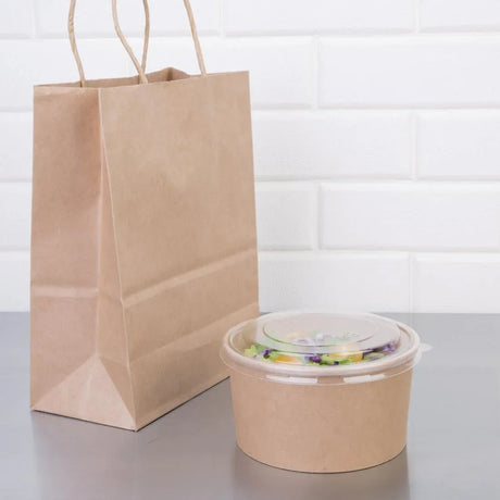 FB198 Fiesta Green Compostable Round Kraft Salad Bowls 1000ml / 35oz (Pack of 300) - JD Catering Equipment Solutions Ltd