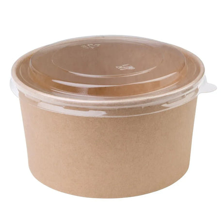 FB198 Fiesta Green Compostable Round Kraft Salad Bowls 1000ml / 35oz (Pack of 300) - JD Catering Equipment Solutions Ltd