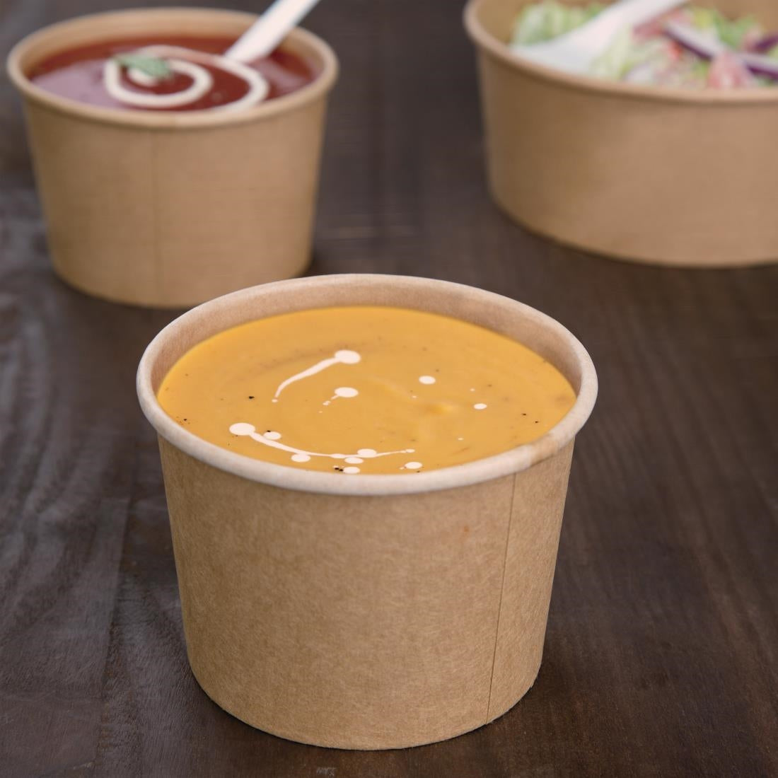 Fiesta Green Compostable Soup Containers 98mm 340ml / 12oz (Pack of 500) JD Catering Equipment Solutions Ltd