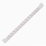 Fiesta Green Individually Wrapped Compostable Paper Smoothie Straws Red Stripes (Pack of 250) JD Catering Equipment Solutions Ltd