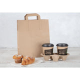 Fiesta Green Recycled Brown Paper Carrier Bags (Pack of 250) JD Catering Equipment Solutions Ltd