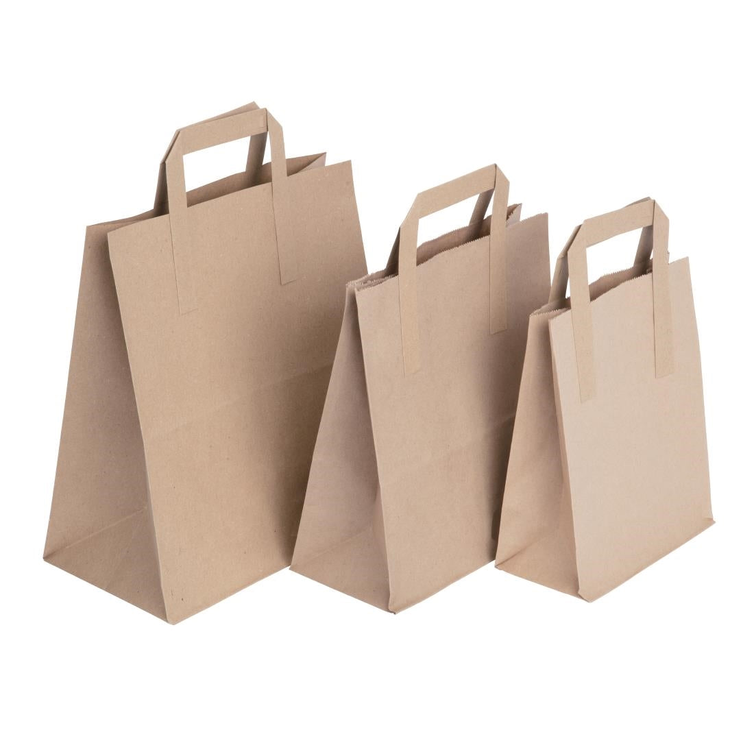 Fiesta Green Recycled Brown Paper Carrier Bags Small (Pack of 250) JD Catering Equipment Solutions Ltd