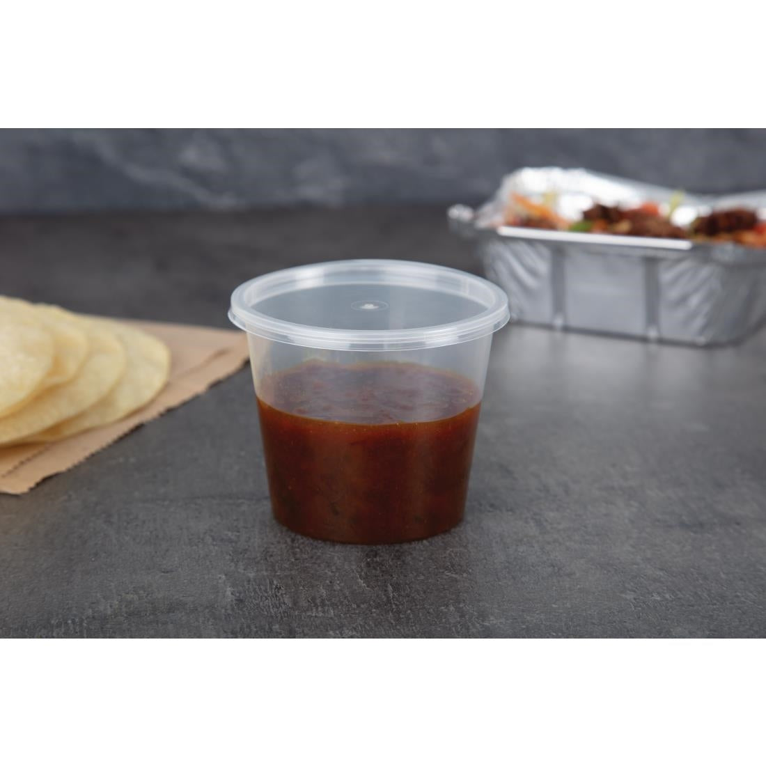 Fiesta Plastic Microwavable Deli Pots (Pack of 100) JD Catering Equipment Solutions Ltd