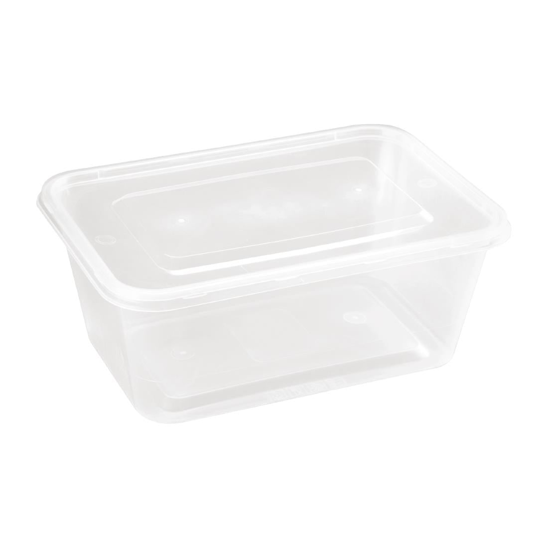 Fiesta Recyclable Plastic Microwavable Containers with Lid Large 1000ml (Pack of 250) JD Catering Equipment Solutions Ltd