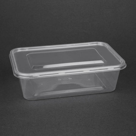 Fiesta Recyclable Plastic Microwavable Containers with Lid Medium 650ml (Pack of 250) JD Catering Equipment Solutions Ltd