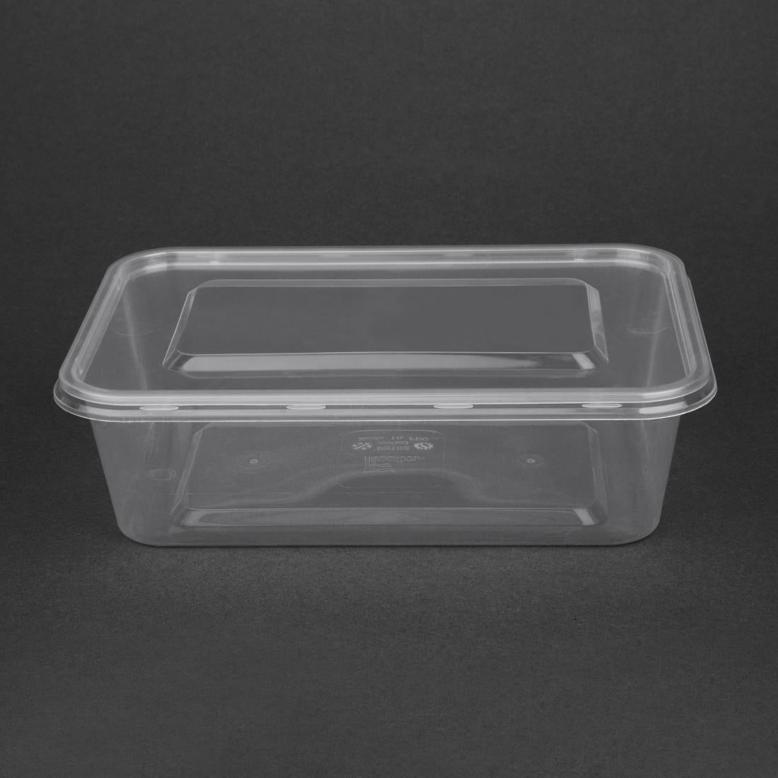 Fiesta Recyclable Plastic Microwavable Containers with Lid Medium 650ml (Pack of 250) JD Catering Equipment Solutions Ltd