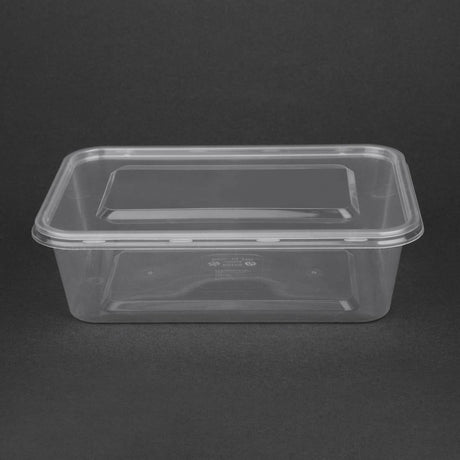 Fiesta Recyclable Plastic Microwavable Containers with Lid Medium 650ml (Pack of 250) JD Catering Equipment Solutions Ltd