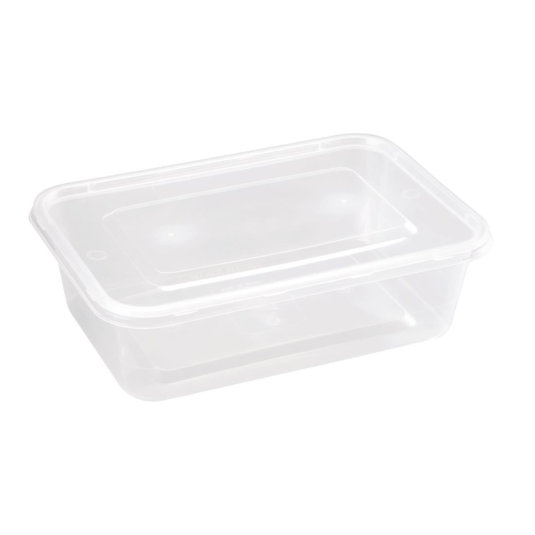 Fiesta Recyclable Plastic Microwavable Containers with Lid Medium 650ml (Pack of 250) JD Catering Equipment Solutions Ltd