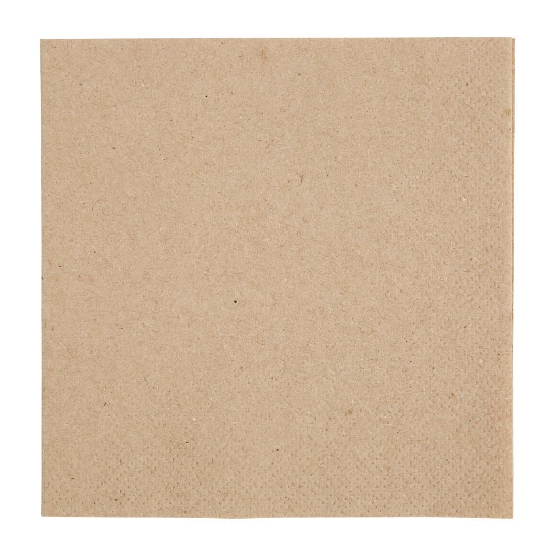 Fiesta Recycled Kraft Cocktail Napkins 240mm (Pack of 4000) JD Catering Equipment Solutions Ltd