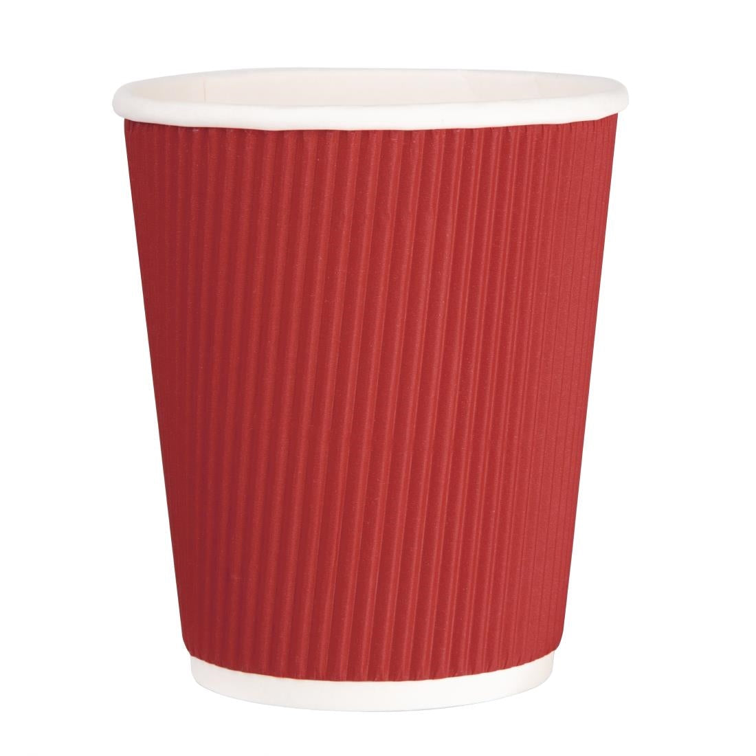 Fiesta Ripple Wall Takeaway Coffee Cups Red 225ml / 8oz (Pack of 500) JD Catering Equipment Solutions Ltd