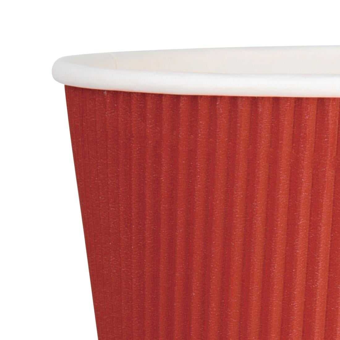 Fiesta Ripple Wall Takeaway Coffee Cups Red 340ml / 12oz JD Catering Equipment Solutions Ltd