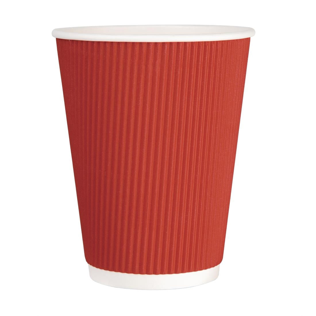 Fiesta Ripple Wall Takeaway Coffee Cups Red 340ml / 12oz (Pack of 500) JD Catering Equipment Solutions Ltd