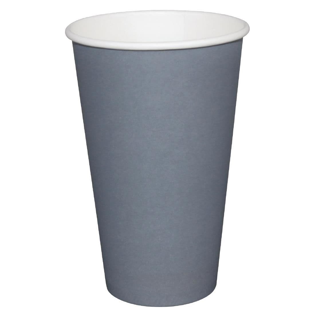 Fiesta Single Wall Takeaway Coffee Cups Charcoal 225ml / 8oz (Pack of 1000) JD Catering Equipment Solutions Ltd