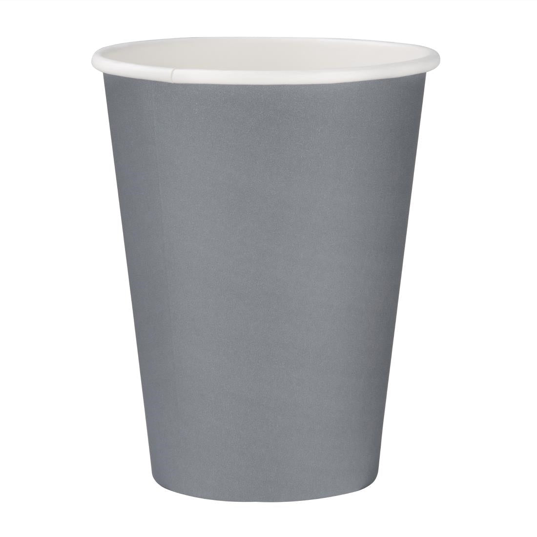 Fiesta Single Wall Takeaway Coffee Cups Charcoal 340ml / 12oz (Pack of 1000) JD Catering Equipment Solutions Ltd