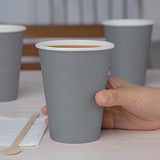 Fiesta Single Wall Takeaway Coffee Cups Charcoal 340ml / 12oz (Pack of 1000) JD Catering Equipment Solutions Ltd