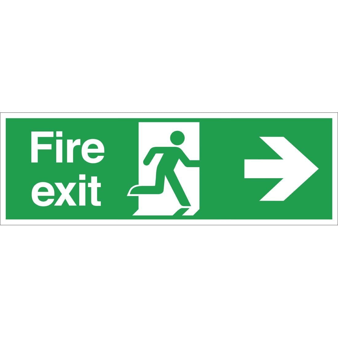 Fire Exit Sign Arrow JD Catering Equipment Solutions Ltd
