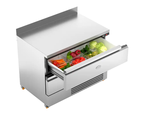 Foster FlexDrawer 2 Drawer Counter Fridge/Freezer with Upstand FFC6-2 35-102 JD Catering Equipment Solutions Ltd