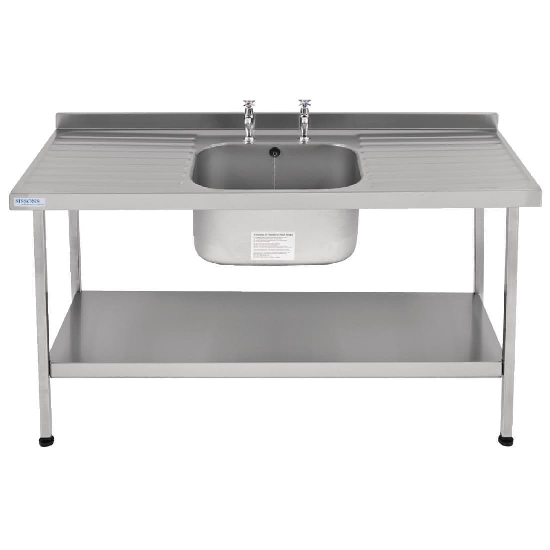 Franke Sissons Self Assembly Stainless Steel Sink Double Drainer 1800x650mm JD Catering Equipment Solutions Ltd