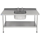 Franke Sissons Self Assembly Stainless Steel Sink Double Drainer 1800x650mm JD Catering Equipment Solutions Ltd