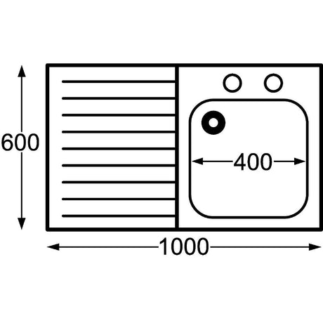 Franke Sissons Self Assembly Stainless Steel Sink Left Hand Drainer 1000x600mm JD Catering Equipment Solutions Ltd