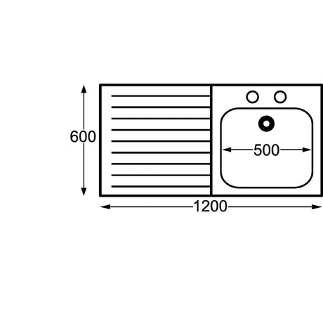 Franke Sissons Self Assembly Stainless Steel Sink Left Hand Drainer 1200x600mm JD Catering Equipment Solutions Ltd