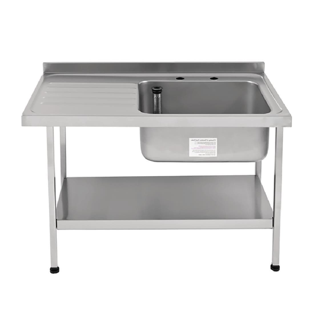 Franke Sissons Self Assembly Stainless Steel Sink Left Hand Drainer 1200x650mm JD Catering Equipment Solutions Ltd