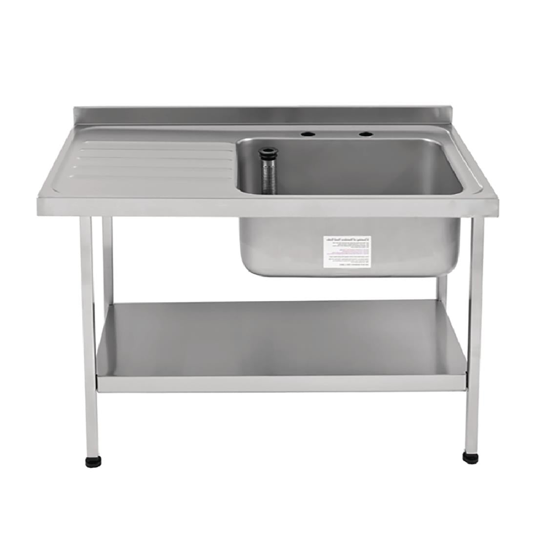 Franke Sissons Self Assembly Stainless Steel Sink Left Hand Drainer 1500x650mm JD Catering Equipment Solutions Ltd