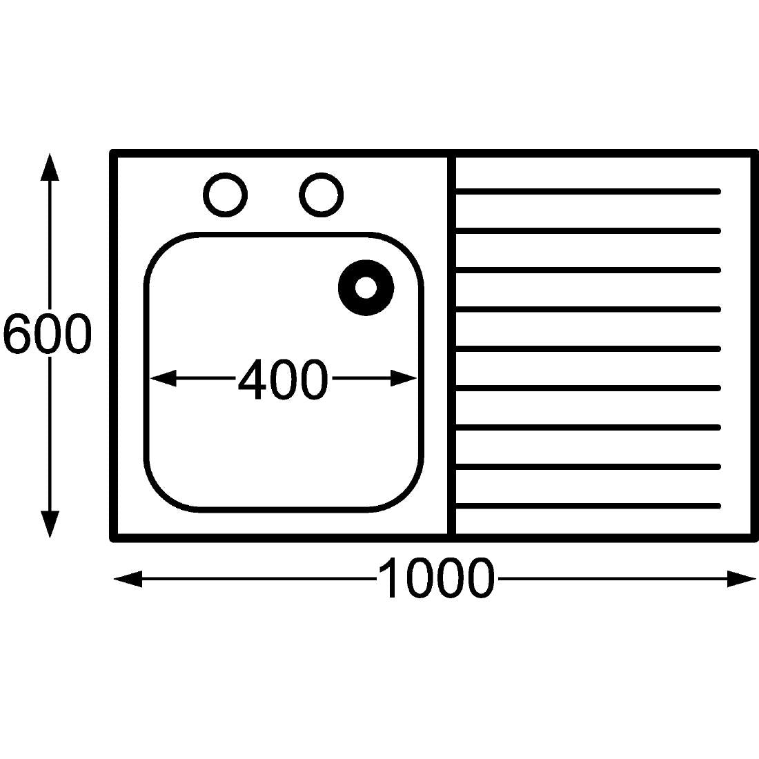 Franke Sissons Self Assembly Stainless Steel Sink Right Hand Drainer 1000x600mm JD Catering Equipment Solutions Ltd