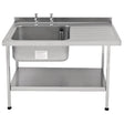 Franke Sissons Self Assembly Stainless Steel Sink Right Hand Drainer 1200x650mm JD Catering Equipment Solutions Ltd