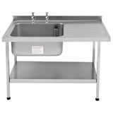 Franke Sissons Self Assembly Stainless Steel Sink Right Hand Drainer 1200x650mm JD Catering Equipment Solutions Ltd