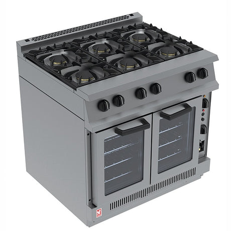 Falcon Dominator 6 Burner Convection Natural Gas Oven Range G2102 | G915-N – JD Catering Equipment