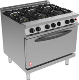 Falcon 6 Burner Dominator Plus Oven Range G3101D Propane Gas with Feet | DP925-P – JD Catering Equipment
